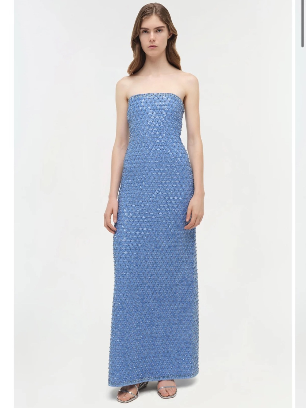 Simkhai Vanessa Embellished Bustier Midi Dress Periwinkle Size 2